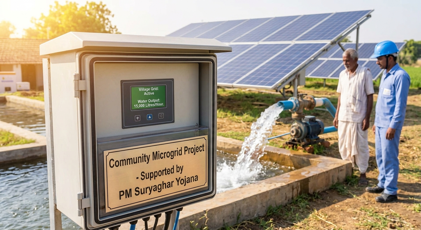 Community microgrid and irrigation project supported by PM Surya Ghar Yojana
